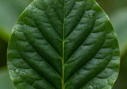Lush green leaf texture representing eco-friendly design